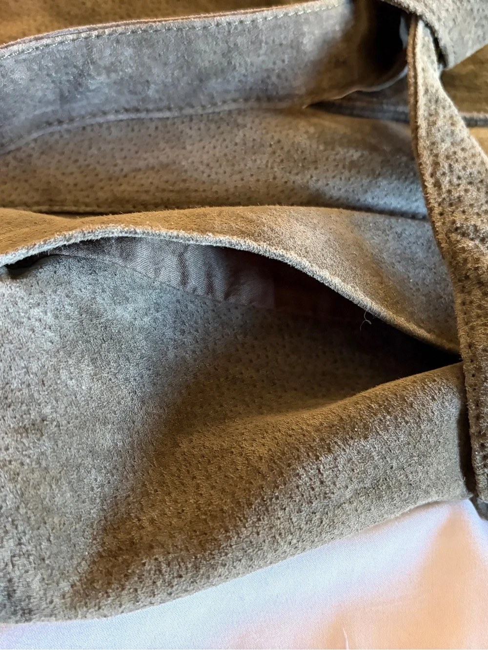 Vintage Wilson’s Leather Dark Olive Green Leather Suede Coat. NTN. Size S - Picture 4 of 12